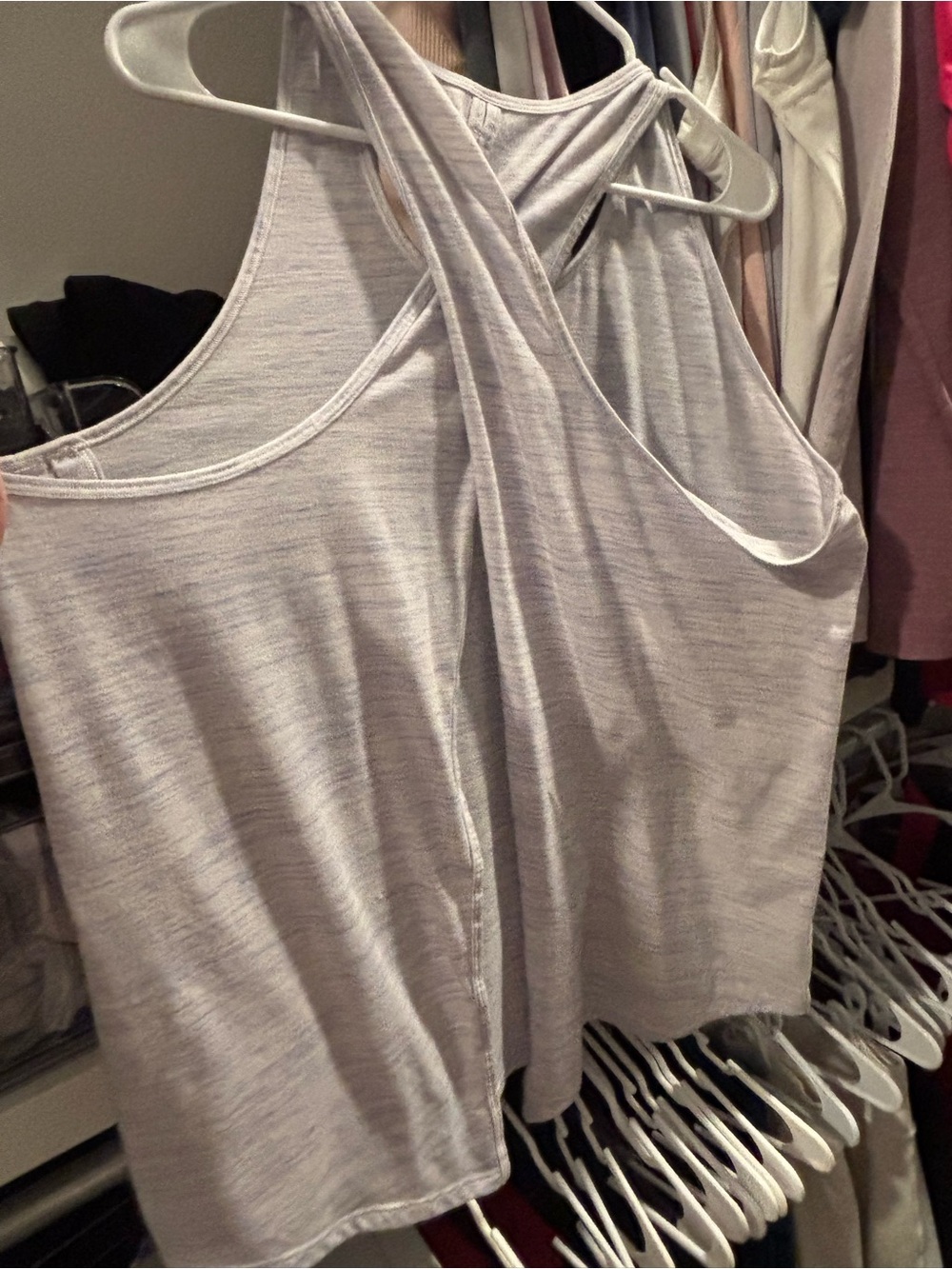 Athleta Light Blue Gray Tank Top - Sleeveless Active Swing Tee - Picture 2 of 2
